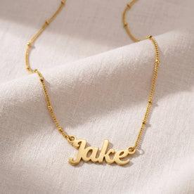 Collier prénom Jake | Or 18 carats, argent et vermeil | Prêt à être expédié