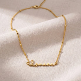Jasmine Namenskette | 18 Karat Gold, Silber & Vermeil | Sofort versandfertig