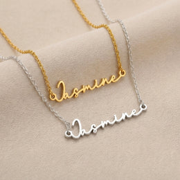 Jasmine Namenskette | 18 Karat Gold, Silber & Vermeil | Sofort versandfertig