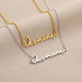 Jasmine Namenskette | 18 Karat Gold, Silber & Vermeil | Sofort versandfertig