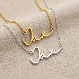 Collier prénom Jax | Or 18 carats, argent et vermeil | Prêt à être expédié