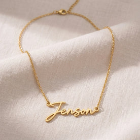 Collier prénom Jenson | Or 18 carats, argent et vermeil | Prêt à être expédié