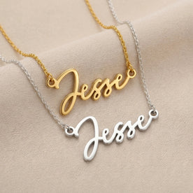 Collier prénom Jesse | Or 18 carats, argent et vermeil | Prêt à être expédié