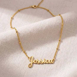 Jessica Name Necklace | 18ct Gold, Silver & Vermeil | Ready to Ship