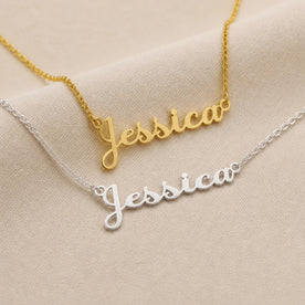 Necklace Jessica Name Necklace HBD: Both finishes