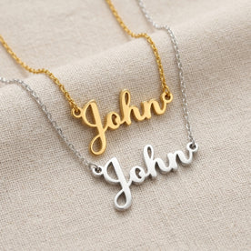 Collier prénom John | Or 18 carats, argent et vermeil | Prêt à être expédié
