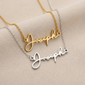 Necklace Joseph Name Necklace HBD: Both finishes