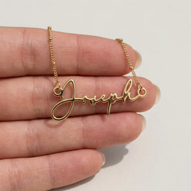 Necklace Joseph Name Necklace HBD: Held, for scale