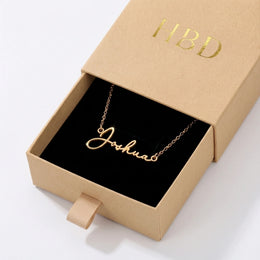 Collier prénom Joshua | Or 18 carats, argent et vermeil | Prêt à être expédié
