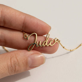 Necklace Jude Name Necklace HBD: Held, for scale