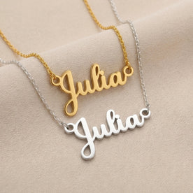 Julia Naamketting | 18 karaats goud, zilver en verguld | Direct leverbaar