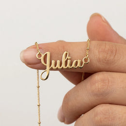 Julia Naamketting | 18 karaats goud, zilver en verguld | Direct leverbaar