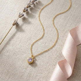 Collier Pierre de Naissance de Juin | Améthyste claire, Or et Argent