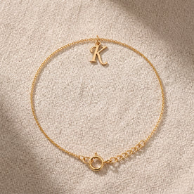Bracelet K | Breloque initiale et lettre K, or et argent
