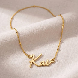 Kai Name Necklace | 18ct Gold, Silver & Vermeil | Ready to Ship
