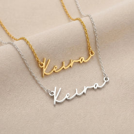 Necklace Keira Name Necklace HBD: Both finishes
