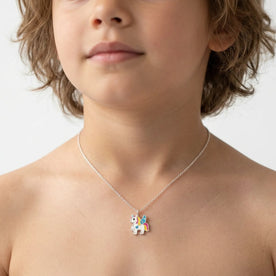Kids Unicorn Sterling Silver Necklace — Worn On Neck