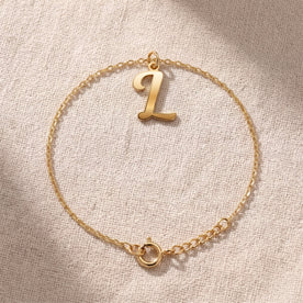 L-Armband | Anhänger mit Anfangsbuchstabe L, Gold & Silber