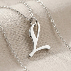 L-ketting | Hanger met initiaal en letter L, goud en zilver