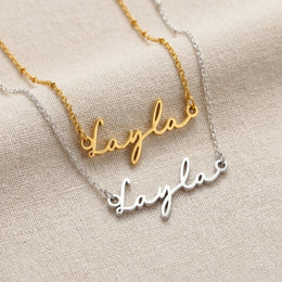 Collana con nome Layla | Oro 18 carati, argento e vermeil | Pronta per la spedizione