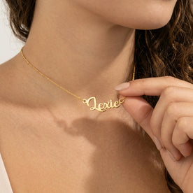 Collier prénom Lexie | Or 18 carats, argent et vermeil | Prêt à être expédié