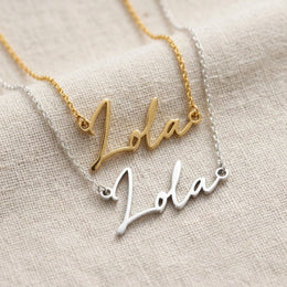 Collier prénom Lola | Or 18 carats, argent et vermeil | Prêt à être expédié