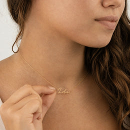 Collier prénom Lola | Or 18 carats, argent et vermeil | Prêt à être expédié