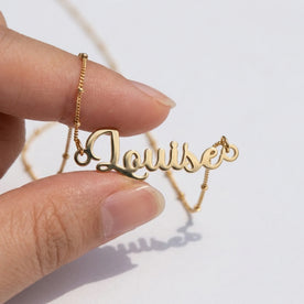 Louise Naamketting | 18 karaats goud, zilver en verguld | Direct leverbaar