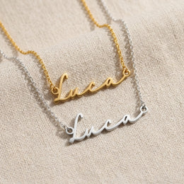 Namenskette Lucas | 18 Karat Gold, Silber & Vermeil | Sofort versandfertig