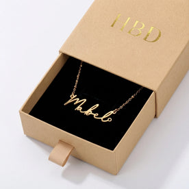 Collier prénom Mabel | Or 18 carats, argent et vermeil | Prêt à être expédié