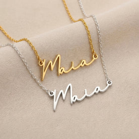 Necklace Maia Name Necklace HBD: Both finishes