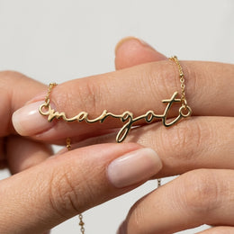 Namenskette Margot | 18 Karat Gold, Silber & Vermeil | Sofort versandfertig