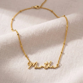 Collier prénom Martha | Or 18 carats, argent et vermeil | Prêt à être expédié
