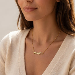 Collier prénom Martha | Or 18 carats, argent et vermeil | Prêt à être expédié