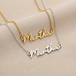 Collier prénom Martha | Or 18 carats, argent et vermeil | Prêt à être expédié