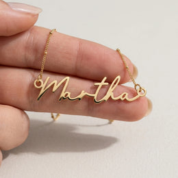 Collier prénom Martha | Or 18 carats, argent et vermeil | Prêt à être expédié