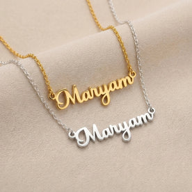 Necklace Maryam Name Necklace HBD: Both finishes