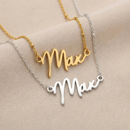 Collier prénom Max | Or 18 carats, argent et vermeil | Prêt à être expédié