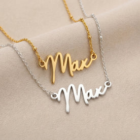 Collier prénom Max | Or 18 carats, argent et vermeil | Prêt à être expédié