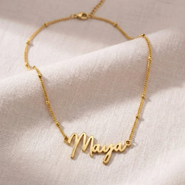Collier prénom maya | Or 18 carats, argent et vermeil | Prêt à être expédié