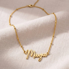 Collier prénom maya | Or 18 carats, argent et vermeil | Prêt à être expédié