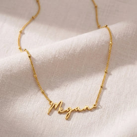 Namenskette „Megan“ | 18 Karat Gold, Silber & Vermeil | Sofort versandfertig