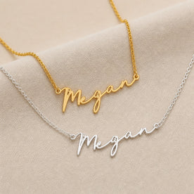 Namenskette „Megan“ | 18 Karat Gold, Silber & Vermeil | Sofort versandfertig