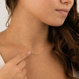 Namenskette „Megan“ | 18 Karat Gold, Silber & Vermeil | Sofort versandfertig