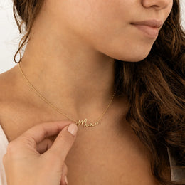 Collier prénom Mia | Or 18 carats, argent et vermeil | Prêt à être expédié