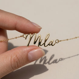 Collier prénom Mila | Or 18 carats, argent et vermeil | Prêt à être expédié