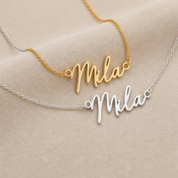 Collier prénom Mila | Or 18 carats, argent et vermeil | Prêt à être expédié