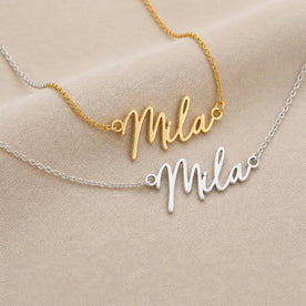 Collier prénom Mila | Or 18 carats, argent et vermeil | Prêt à être expédié