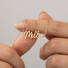 Collier prénom Millie | Or 18 carats, argent et vermeil | Prêt à être expédié