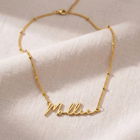 Namenskette „Mollie“ | 18 Karat Gold, Silber & Vermeil | Sofort versandfertig